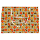 Grand Sac Cadeau Feuilles d'automne 1 (Devant)