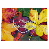 Grand Sac Cadeau Feuilles d'automne 5 (Devant)