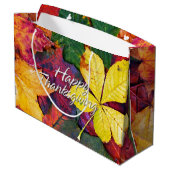 Grand Sac Cadeau Feuilles d'automne 5 (Dos Angle)