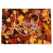 Grand Sac Cadeau Feuilles d'automne 6 (Devant)