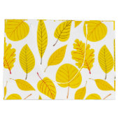 Grand Sac Cadeau Feuilles d'automne en jaune (Dos)