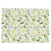 Grand Sac Cadeau Feuilles de limes vertes Fruit (Dos)