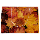 GRAND SAC CADEAU FEUILLES D'OR D'AUTOMNE (Devant)