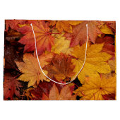 GRAND SAC CADEAU FEUILLES D'OR D'AUTOMNE (Dos)