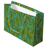 Grand Sac Cadeau Feuilles Palm (Devant Angle)