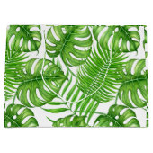 Grand Sac Cadeau Feuilles tropicales (Devant)