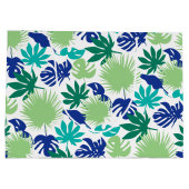 Grand Sac Cadeau Feuilles tropicaux (Dos)