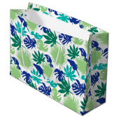 Grand Sac Cadeau Feuilles tropicaux (Devant Angle)