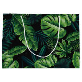 Grand Sac Cadeau Feuilles tropicaux (Dos)