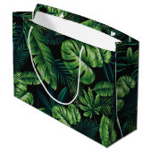Grand Sac Cadeau Feuilles tropicaux (Dos Angle)