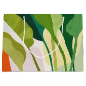 Grand Sac Cadeau Feuilles tropicaux (Devant)