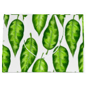 Grand Sac Cadeau Feuilles tropicaux (Devant)