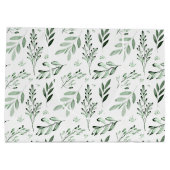 Grand Sac Cadeau Feuilles vertes (Dos)