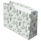 Grand Sac Cadeau Feuilles vertes (Dos Angle)