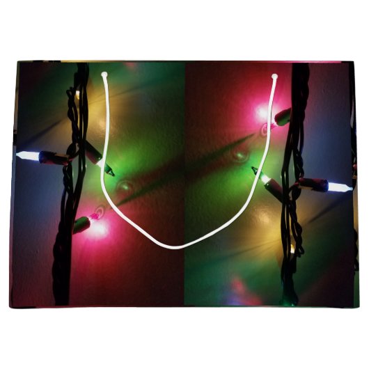 Grand Sac Cadeau Feux de Noël (Devant)