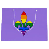 Grand Sac Cadeau Fierté LGBT fleur de lis (Devant)
