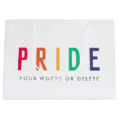 Grand Sac Cadeau fierté | LGBTQ Gay Rainbow moderne (Devant)