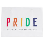 Grand Sac Cadeau fierté | LGBTQ Gay Rainbow moderne (Dos)