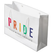 Grand Sac Cadeau fierté | LGBTQ Gay Rainbow moderne (Devant Angle)