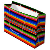 Grand Sac Cadeau Fiesta Mexican Serape (Devant Angle)