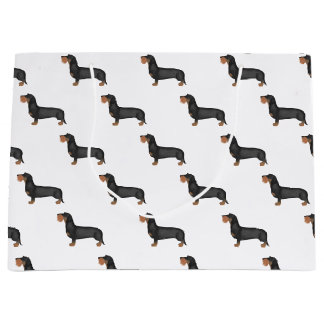 Grand Sac Cadeau Fil mignon Haired Dachshund Chien de saucisse