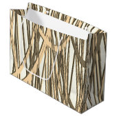 Grand Sac Cadeau Filament Doré (Devant Angle)