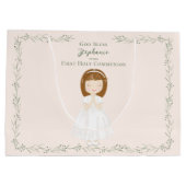 Grand Sac Cadeau Fille Communion priant (Dos)