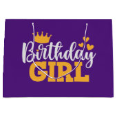 Grand Sac Cadeau Fille d'anniversaire (Devant)