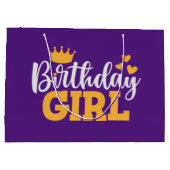 Grand Sac Cadeau Fille d'anniversaire (Dos)