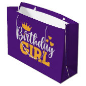 Grand Sac Cadeau Fille d'anniversaire (Dos Angle)