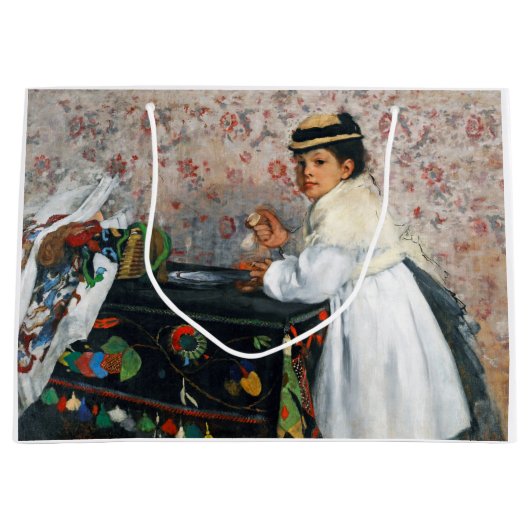 Grand Sac Cadeau Fille dans un Casquette, Edgar Degas (Devant)