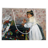 Grand Sac Cadeau Fille dans un Casquette, Edgar Degas (Dos)