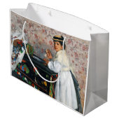 Grand Sac Cadeau Fille dans un Casquette, Edgar Degas (Dos Angle)