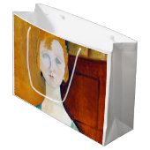 Grand Sac Cadeau Fille dans une blouse verte, Modigliani (Devant Angle)