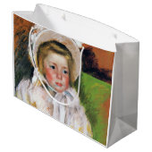 Grand Sac Cadeau Fille dans une Bonnet Blanche, Mary Cassatt (Dos Angle)