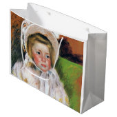 Grand Sac Cadeau Fille dans une Bonnet Blanche, Mary Cassatt (Devant Angle)