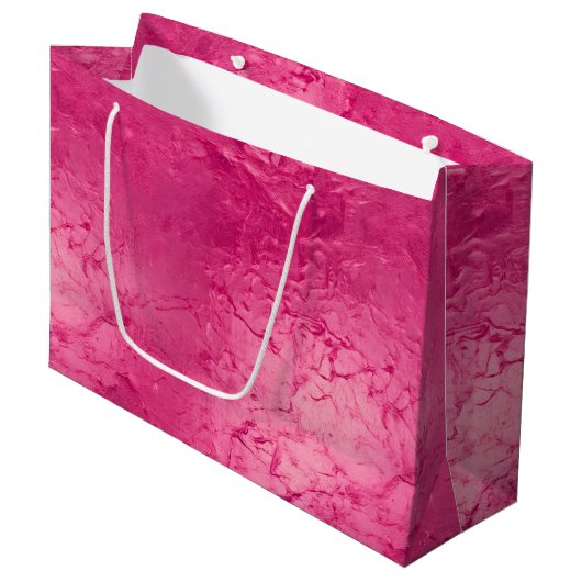 Grand Sac Cadeau Fille Glam Chic rose Anniversaire (Devant Angle)