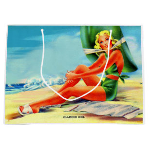 Grand Sac Cadeau Fille glamour des années 1940