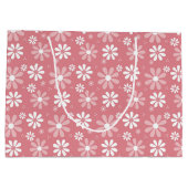 Grand Sac Cadeau Fille Monogramme Joli Rose Fleurs De Faisée Avec N (Dos)