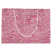 Grand Sac Cadeau Fille rose et Parties scintillant rousse Zebra Ann (Dos)