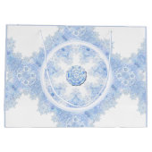 Grand Sac Cadeau Flacon de neige bleu glace (Dos)