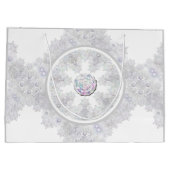 Grand Sac Cadeau Flacon de neige bleu glace (Dos)