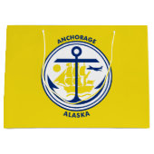 Grand Sac Cadeau Flag of Anchorage, Alaska Large Gift Bag (Devant)