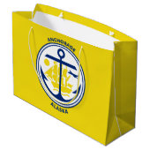 Grand Sac Cadeau Flag of Anchorage, Alaska Large Gift Bag (Dos Angle)
