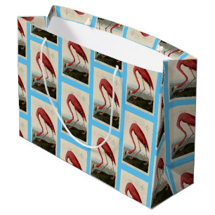 Grand Sac Cadeau Flamant rose américain d'Audubon's Birds of Americ