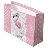 Grand Sac Cadeau Flamant rose Blue Eyed (Devant Angle)