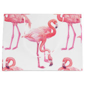 Grand Sac Cadeau Flamants roses (Devant)