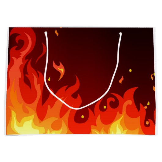 Grand Sac Cadeau Flammes (Devant)