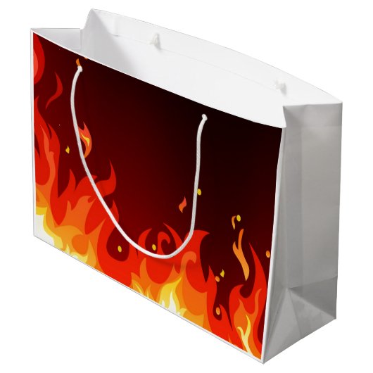 Grand Sac Cadeau Flammes (Dos Angle)
