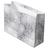 Grand Sac Cadeau Flammes de neige et lumières (Devant Angle)